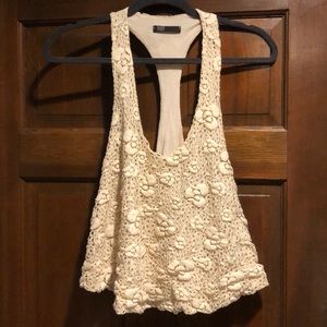 Floral pattern racerback swing tank